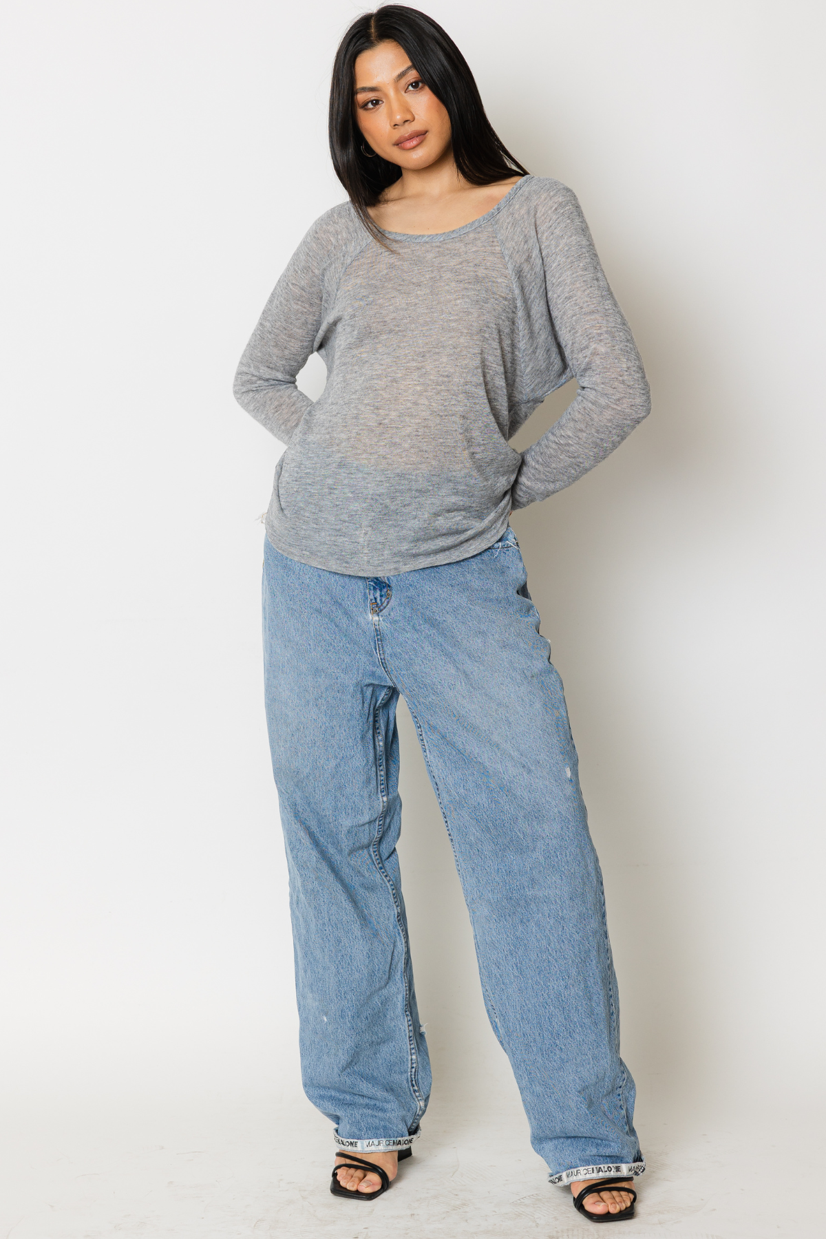 Airy Speckled Long Sleeve Tee