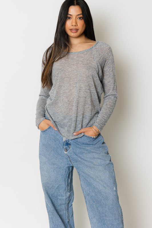 Airy Speckled Long Sleeve Tee