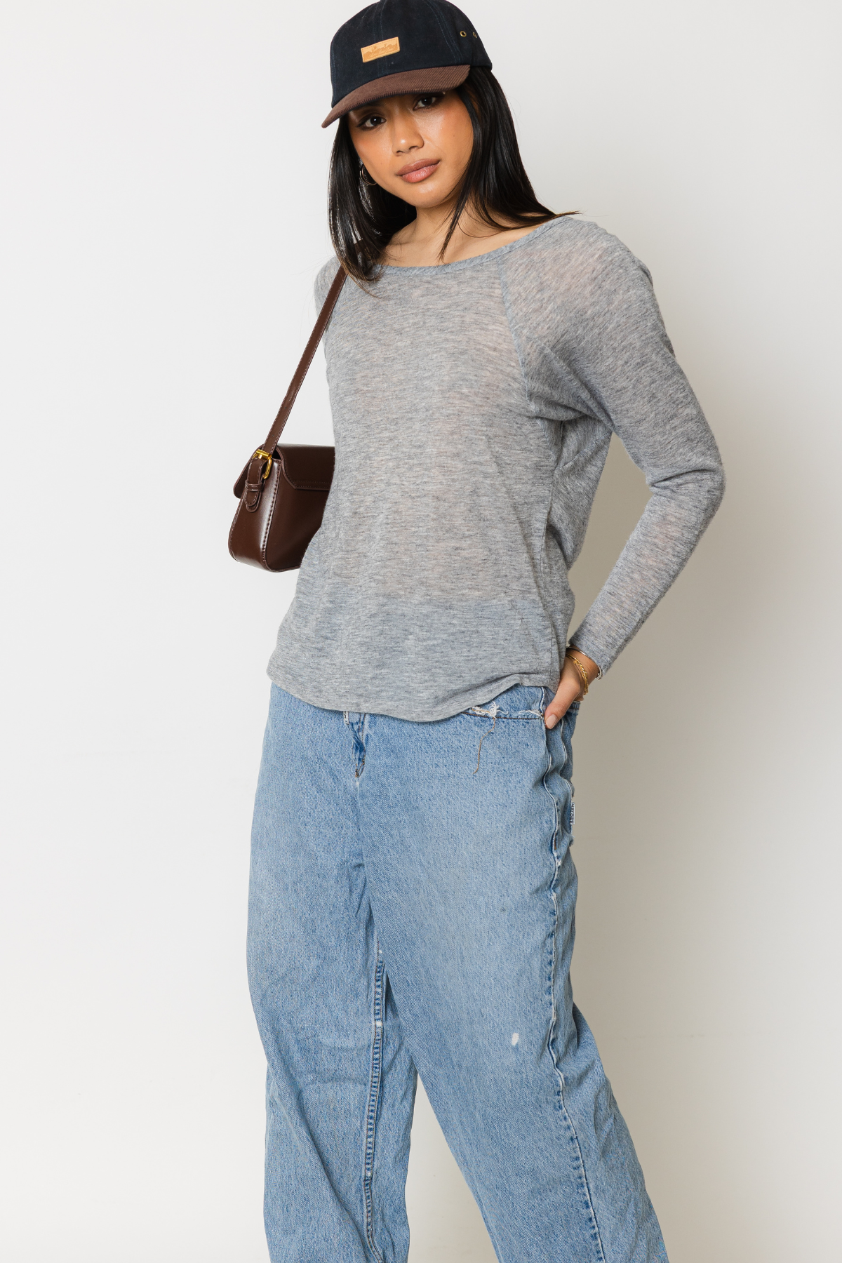 Airy Speckled Long Sleeve Tee
