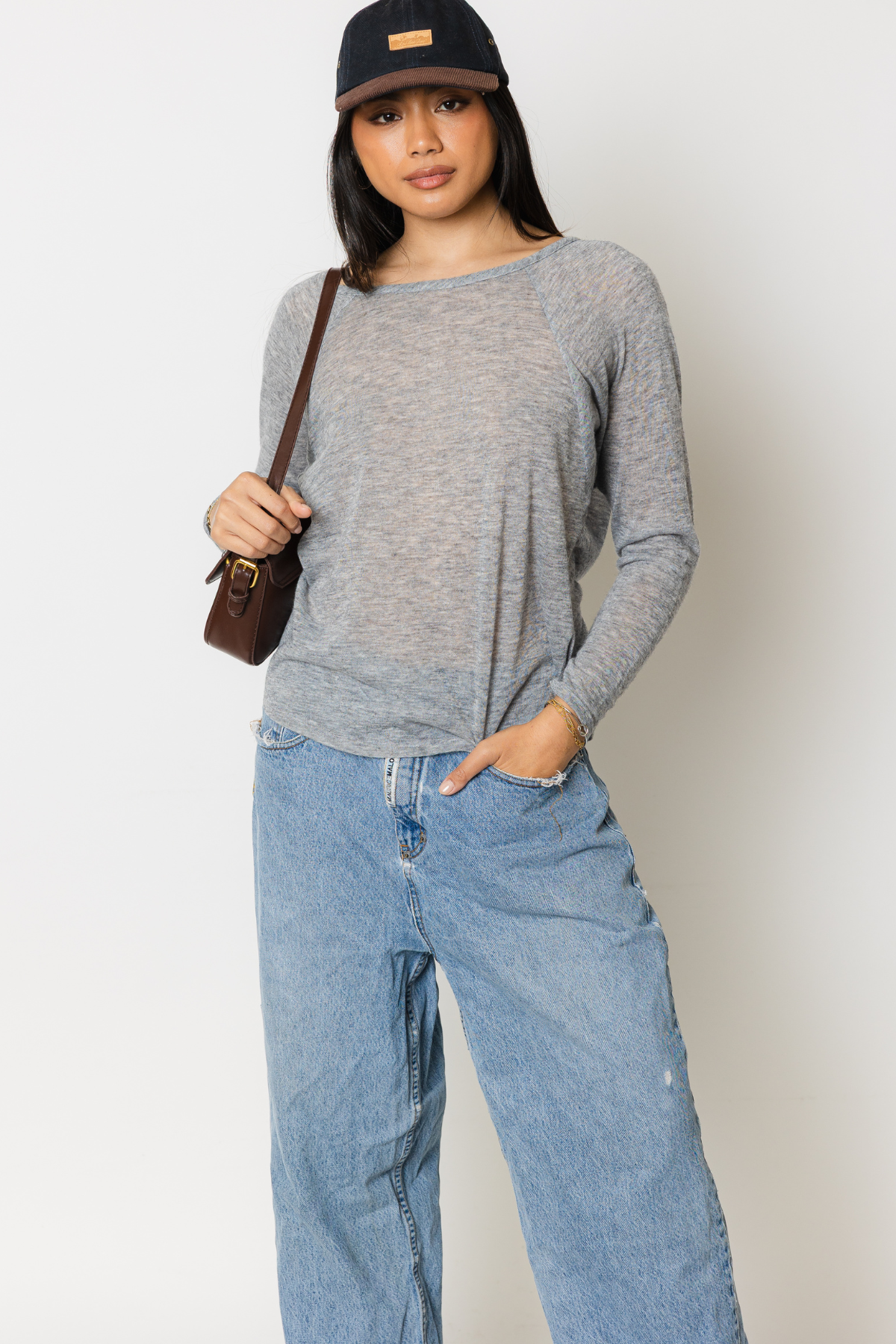 Airy Speckled Long Sleeve Tee