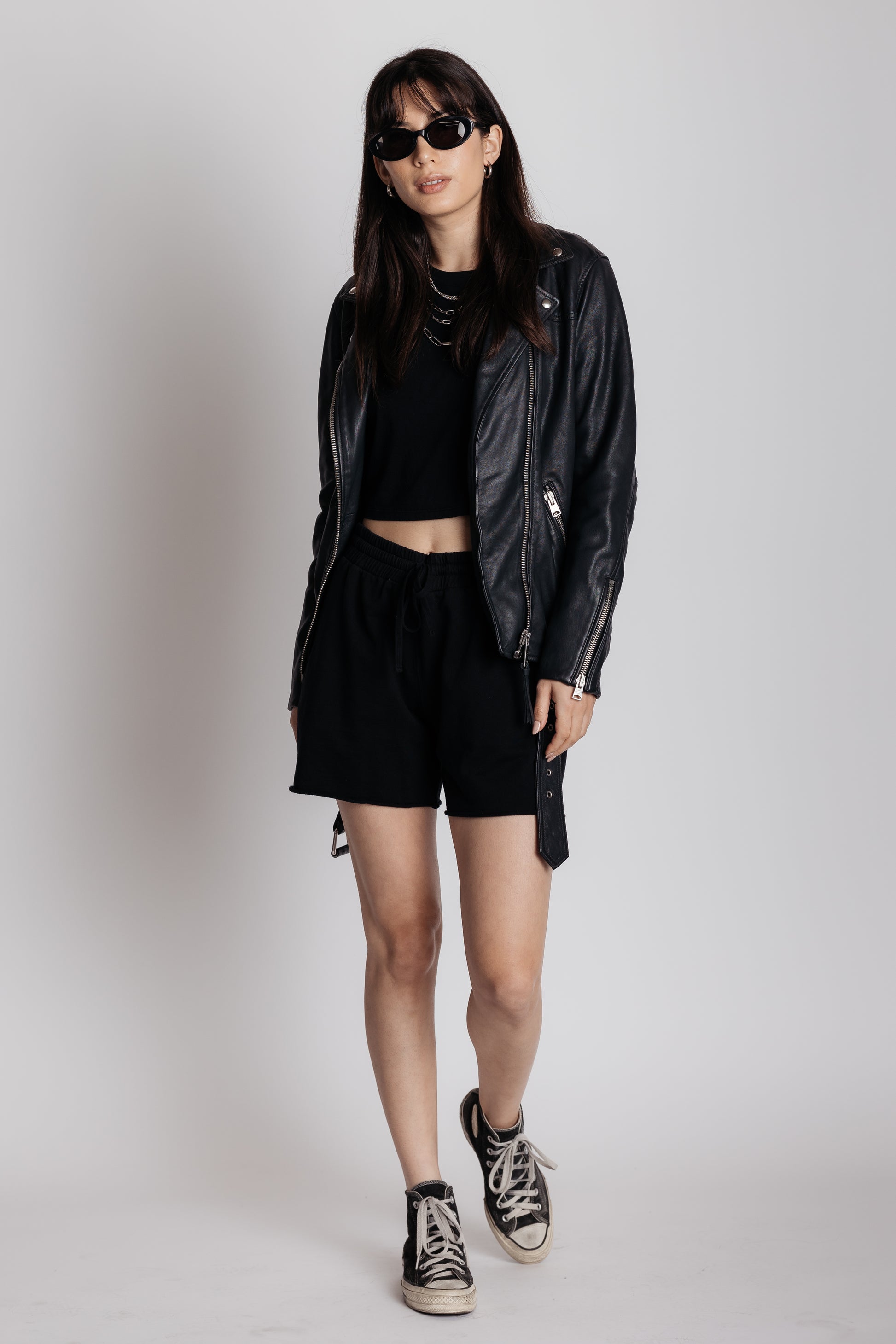 black archive shorts