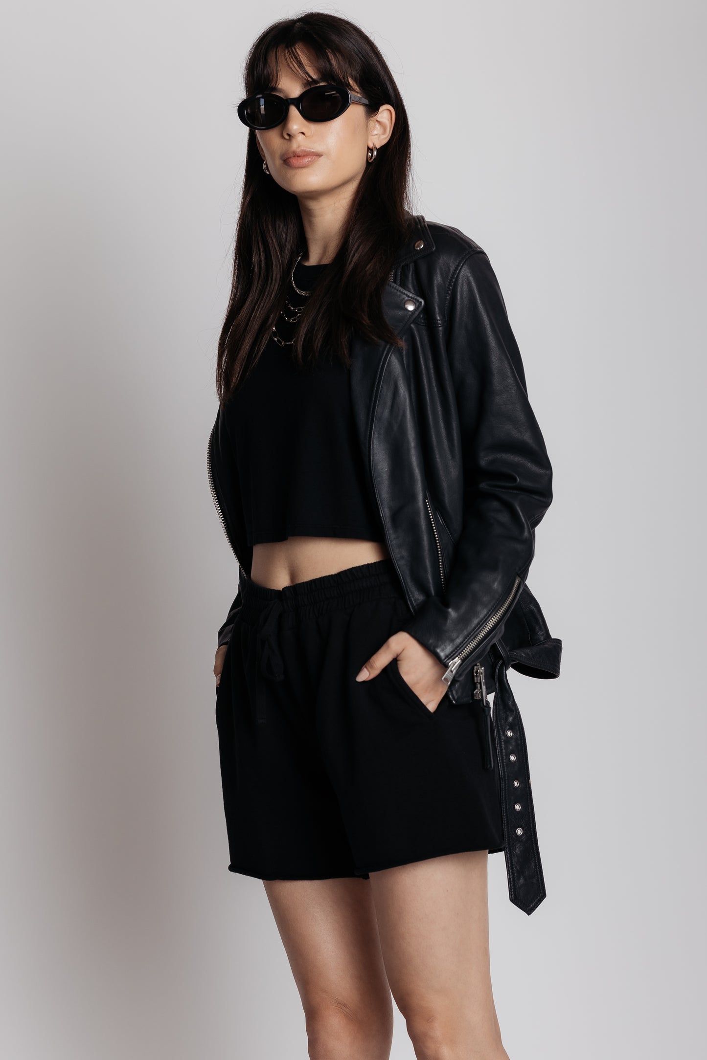black archive shorts