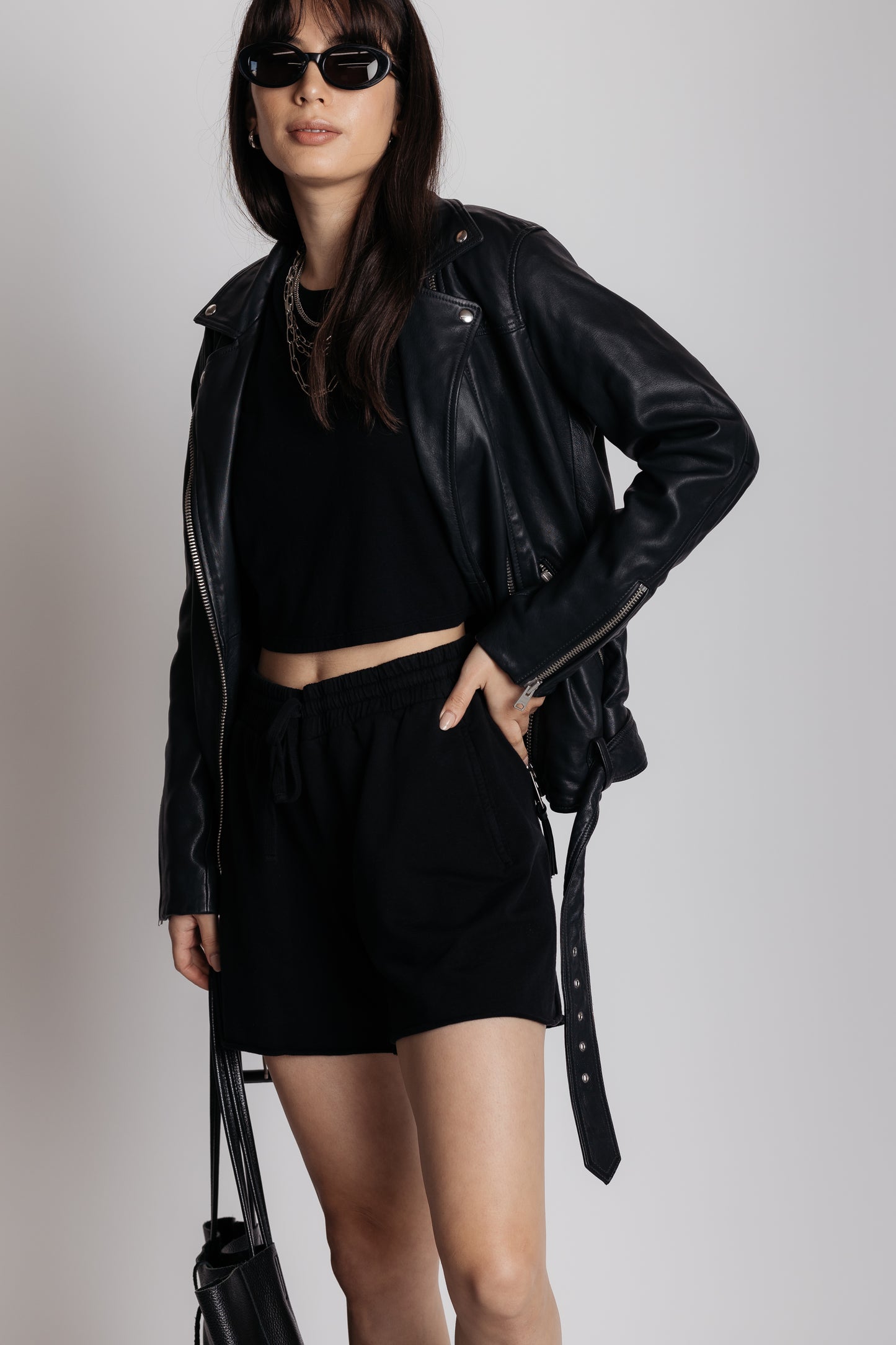 black archive shorts