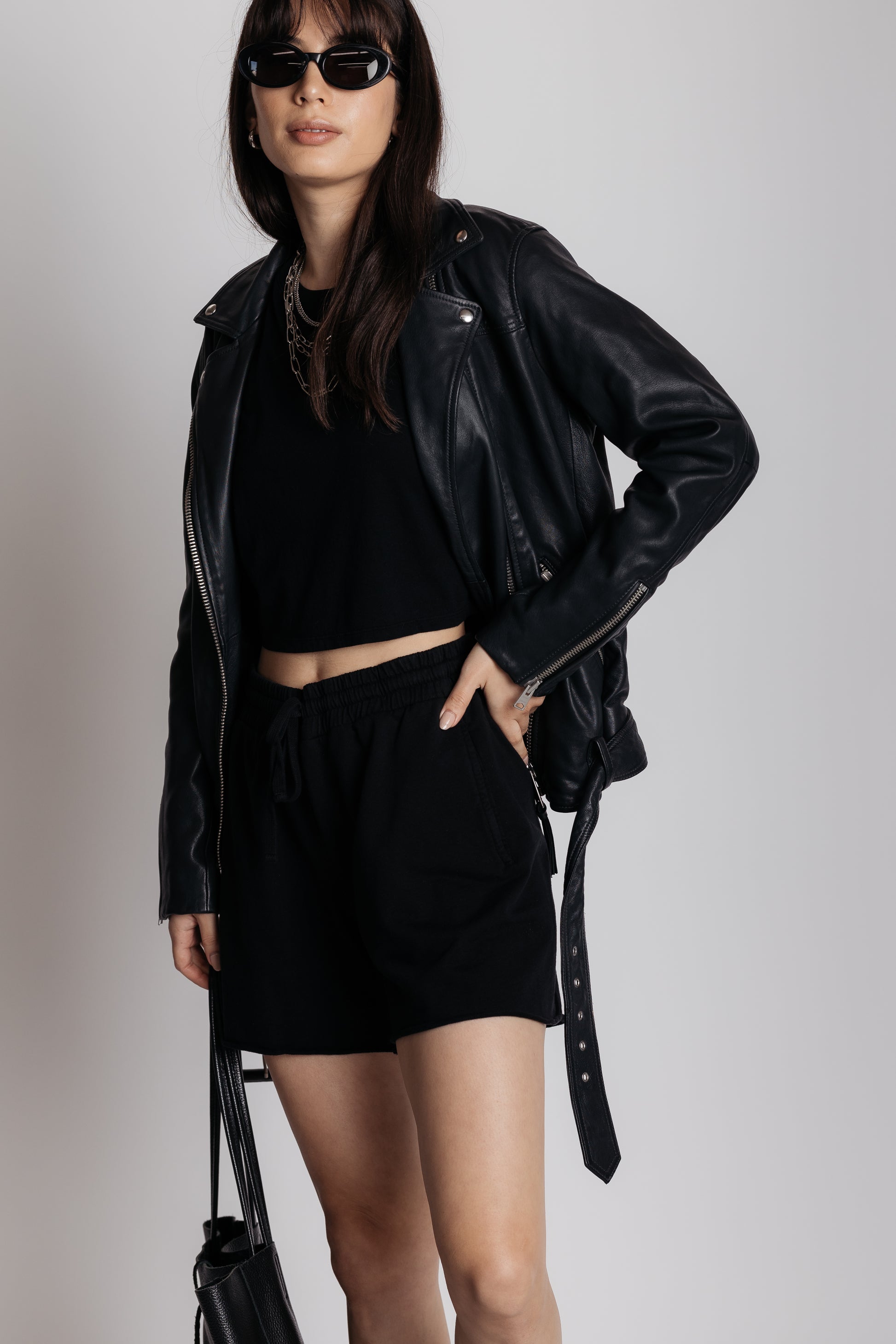 black archive shorts