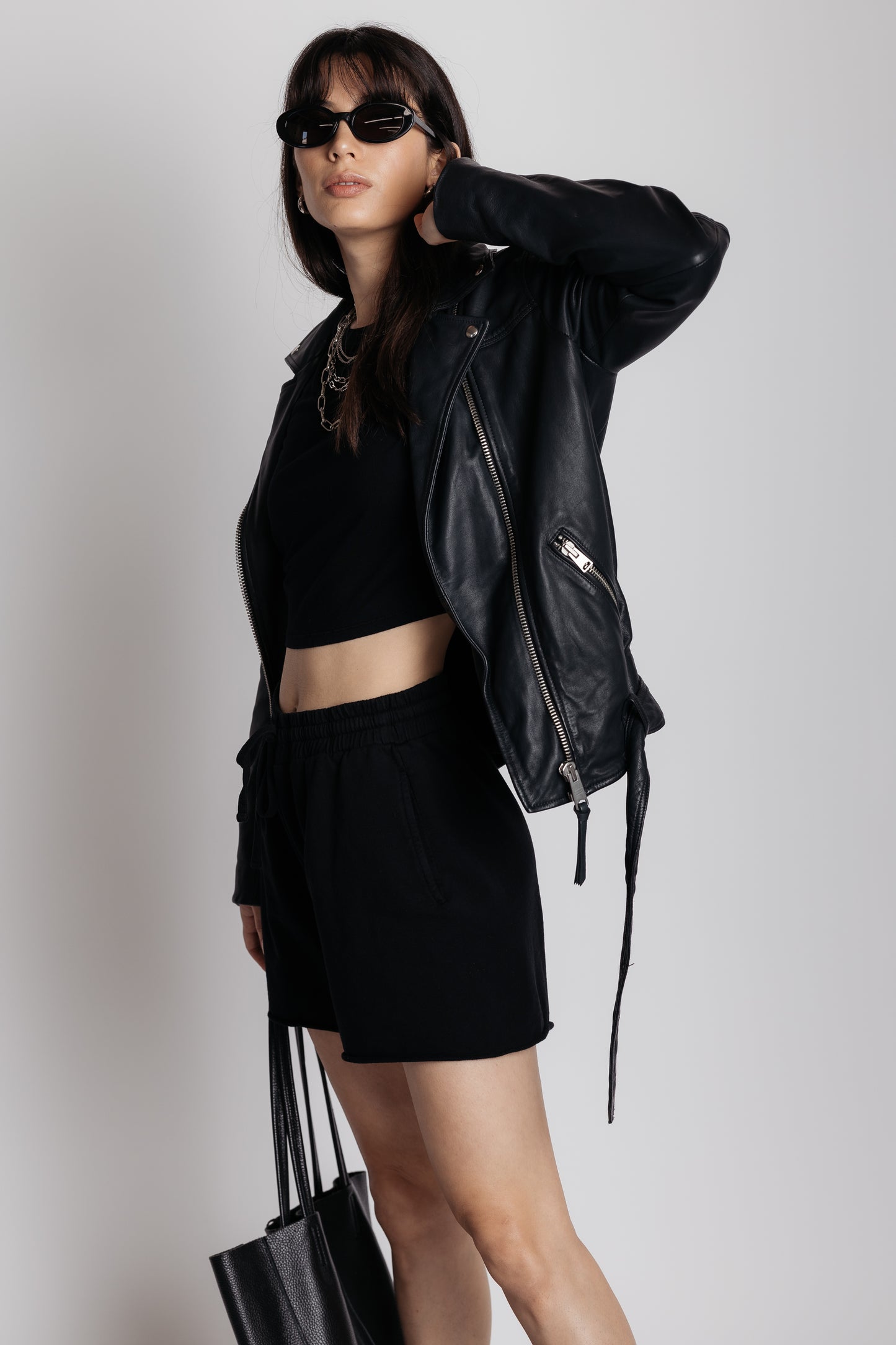 black archive shorts