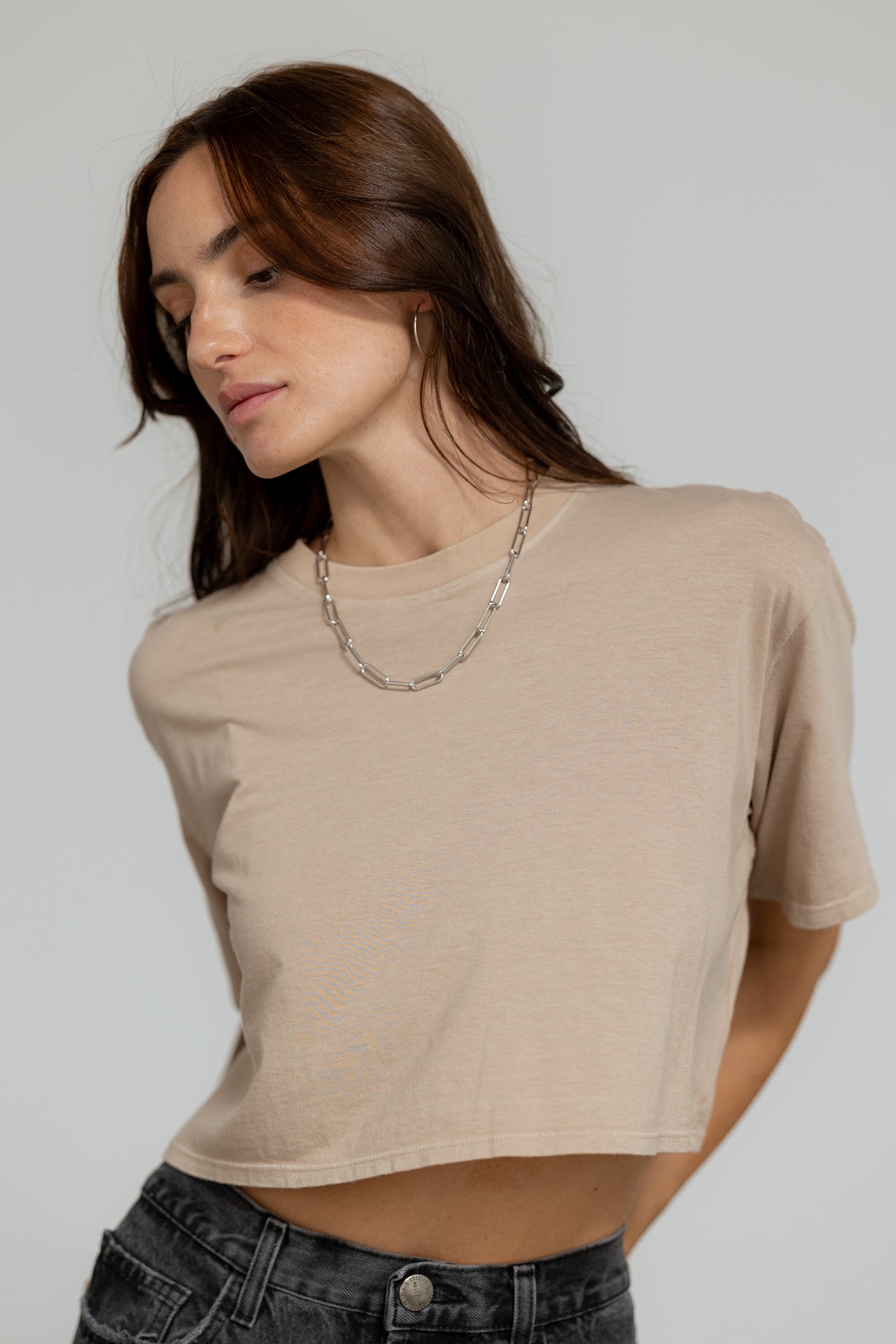 Jersey Boxy Crop Tee