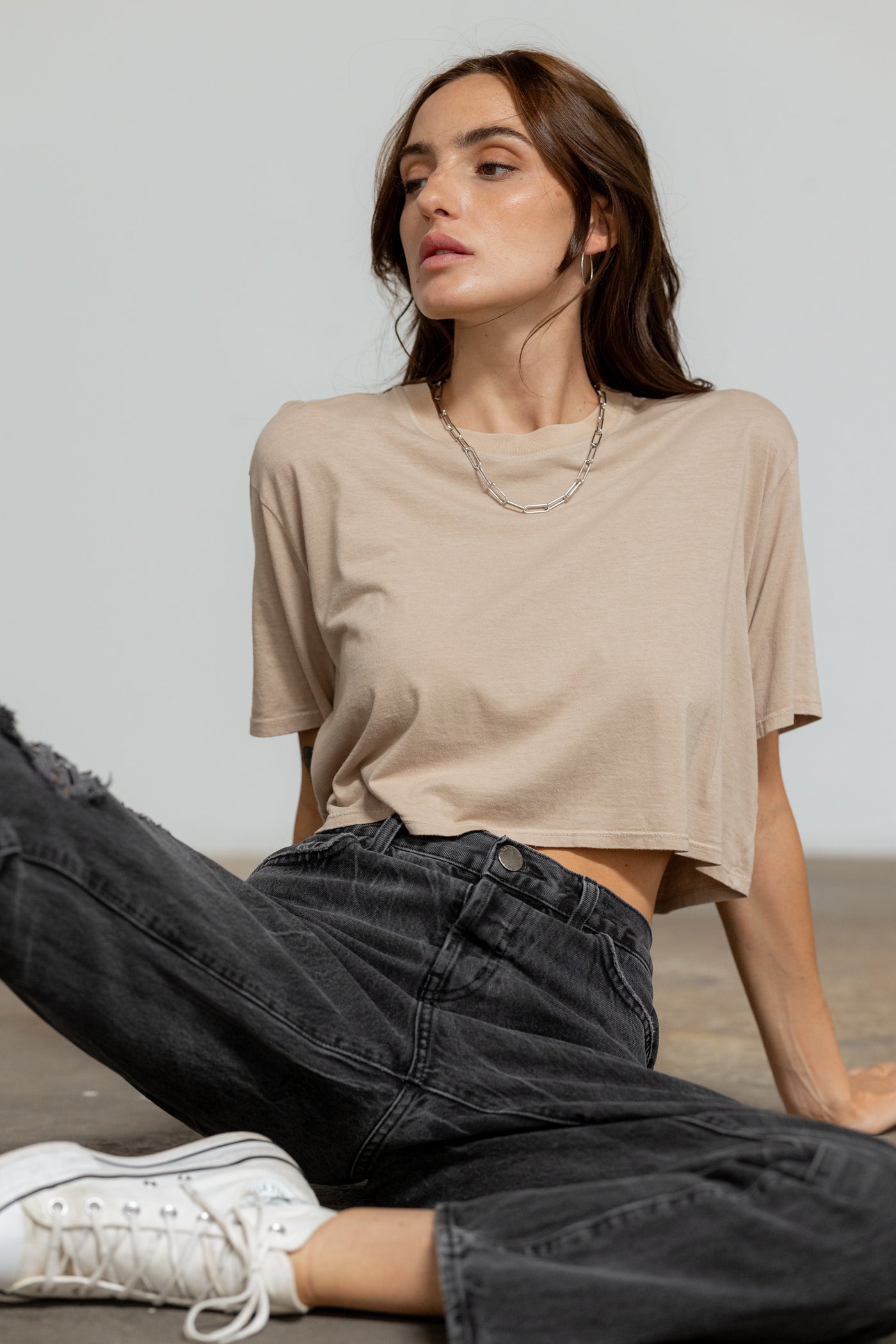 Jersey Boxy Crop Tee
