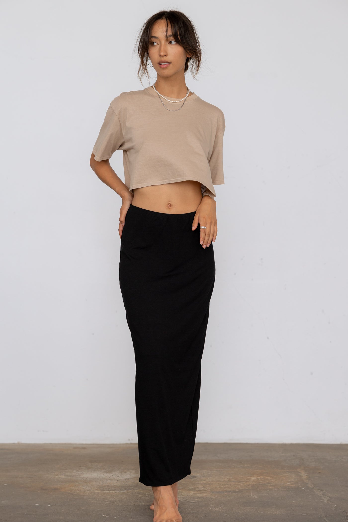 Jersey Boxy Crop Tee