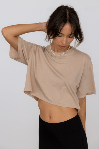 Jersey Boxy Crop Tee