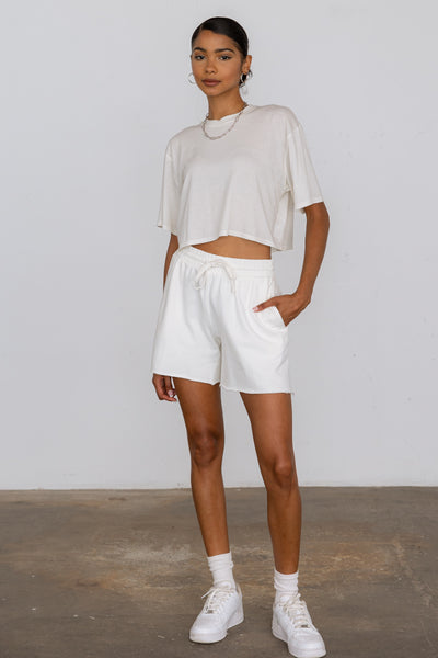 Jersey Boxy Crop Tee