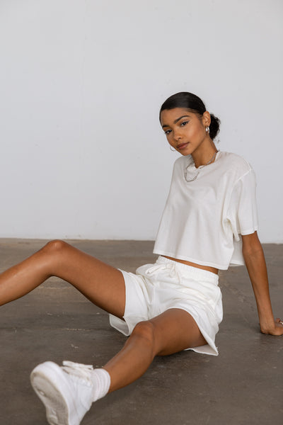 Jersey Boxy Crop Tee