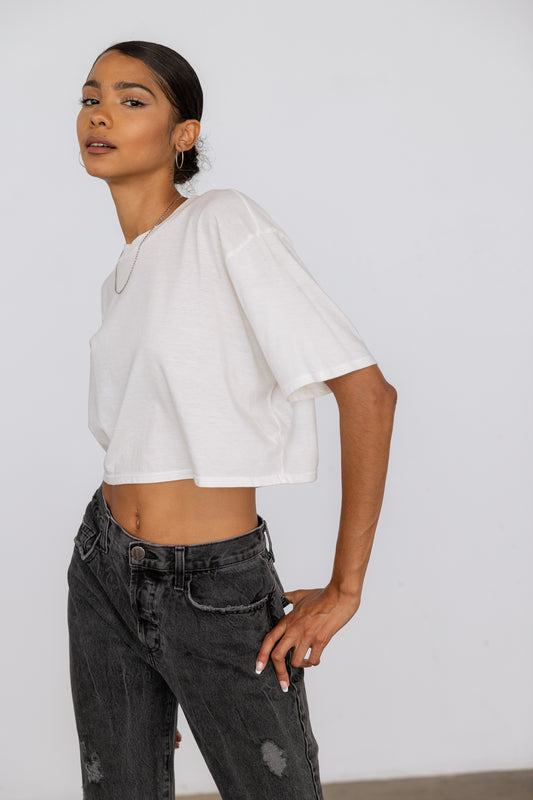 Jersey Boxy Crop Tee