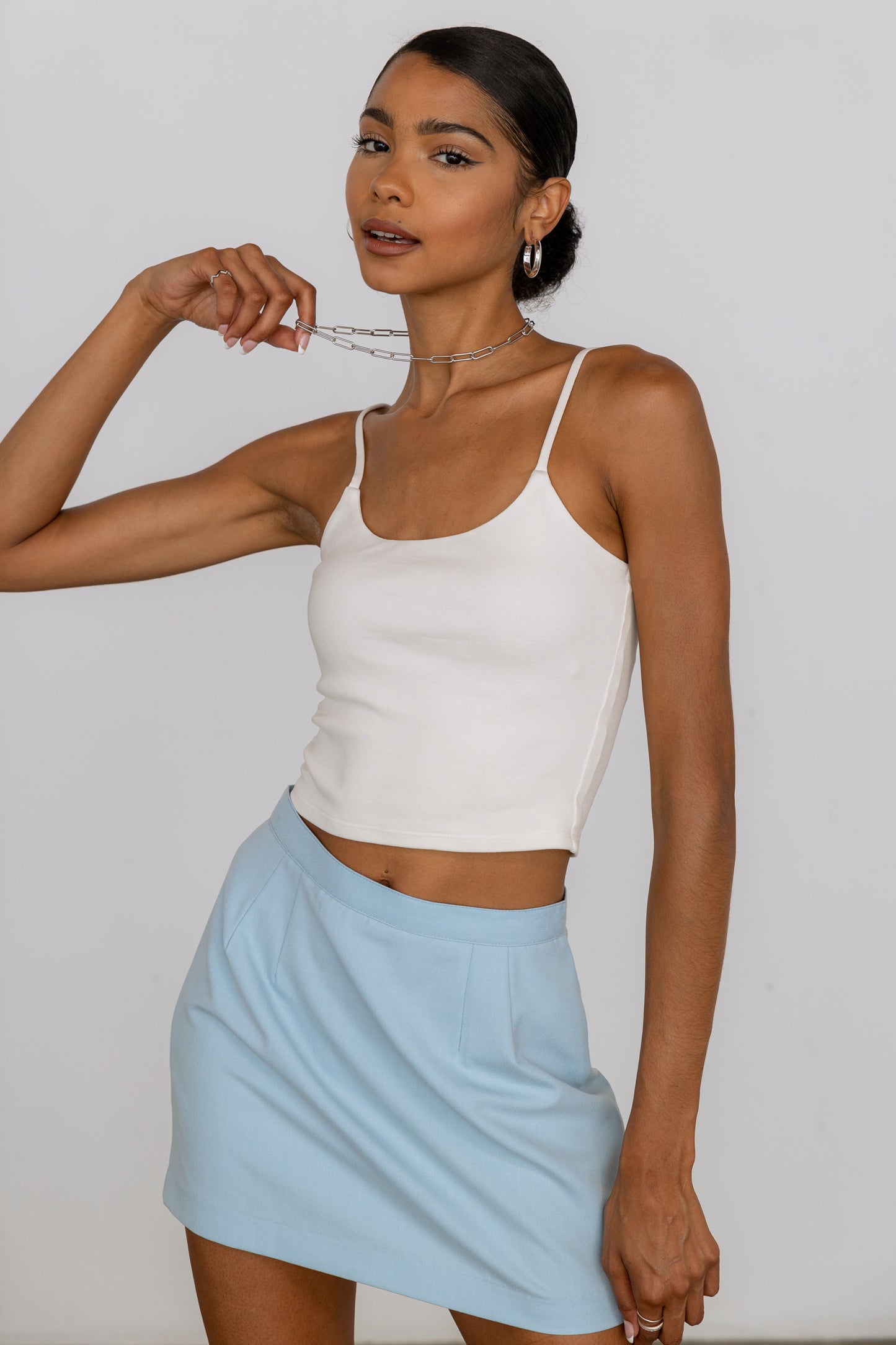 Ribbed Knit Crop Cami