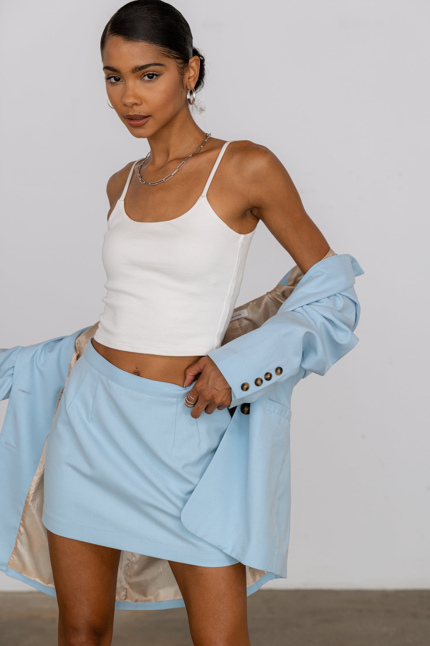 Ribbed Knit Crop Cami