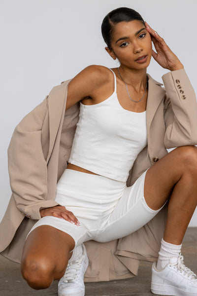Ribbed Knit Crop Cami