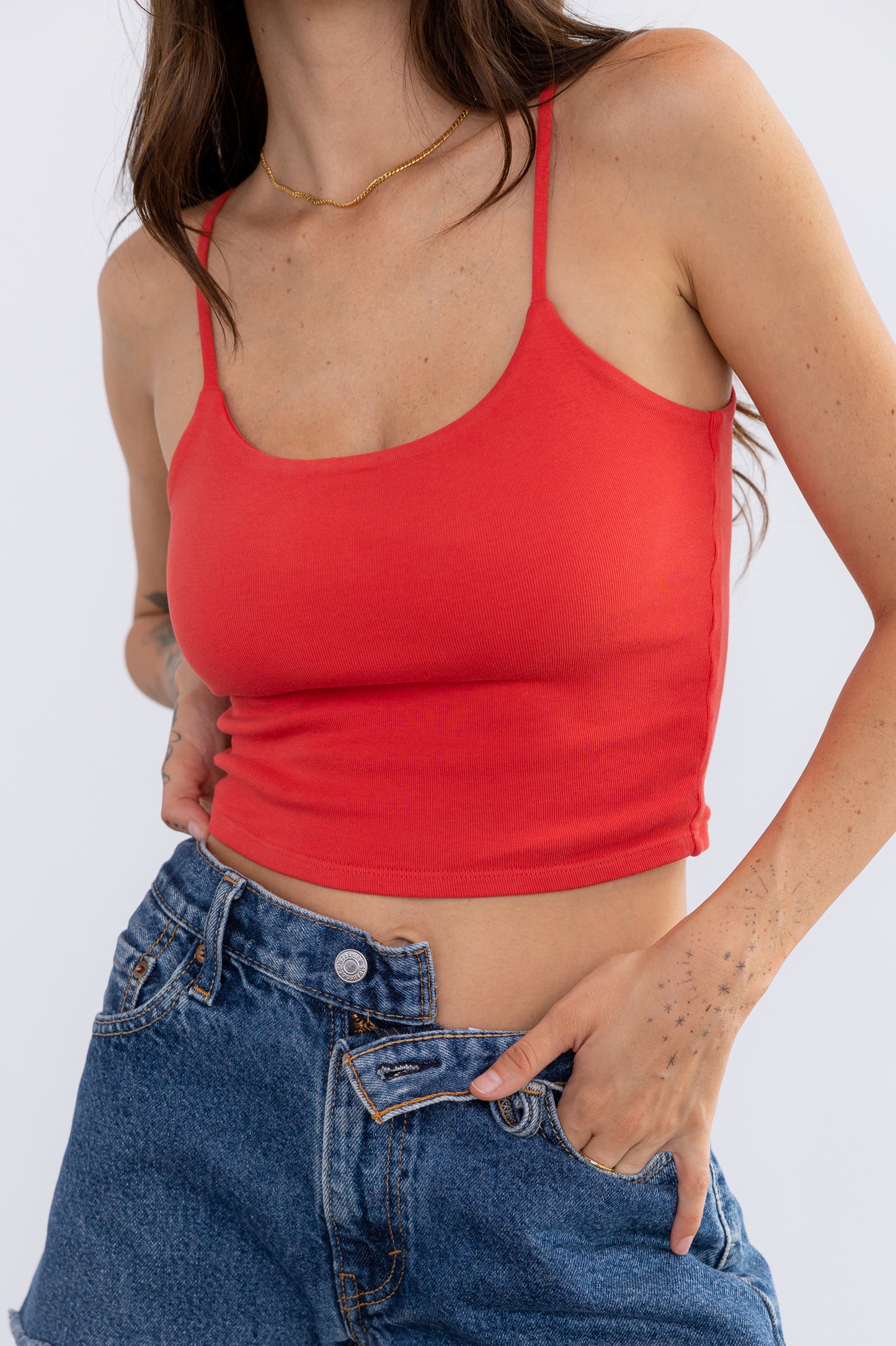 Ribbed Knit Crop Cami