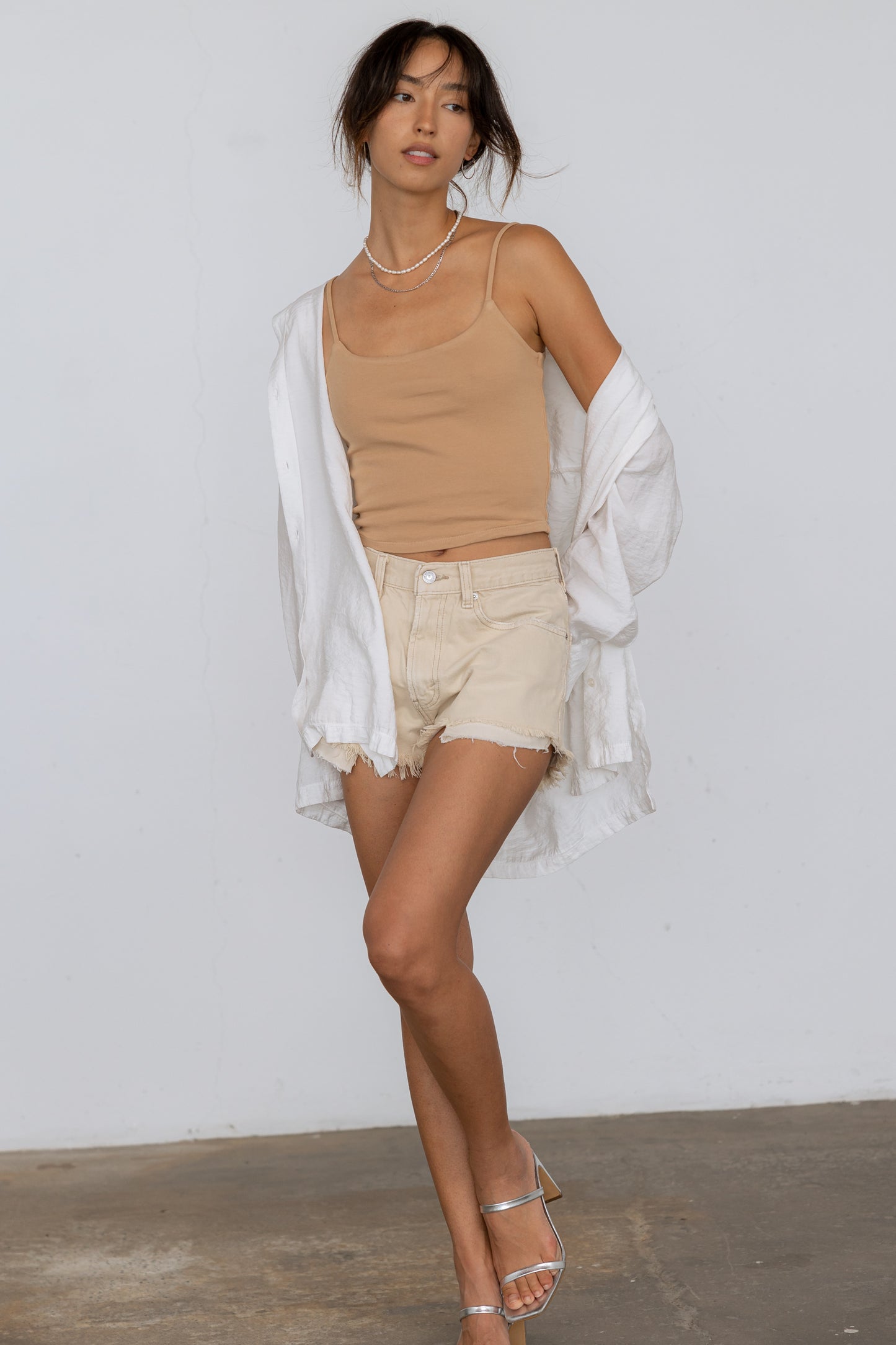 Ribbed Knit Crop Cami