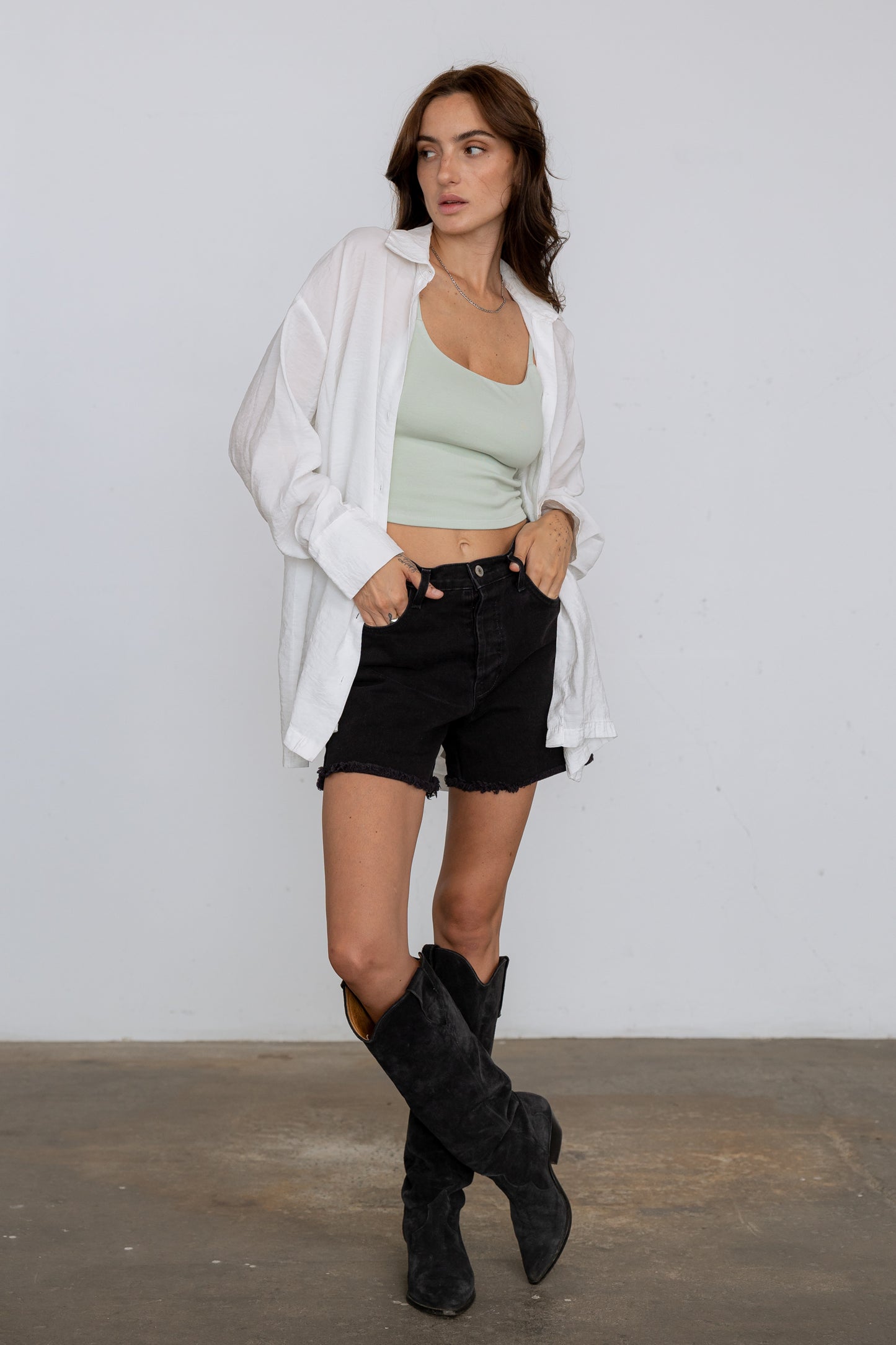 Ribbed Knit Crop Cami