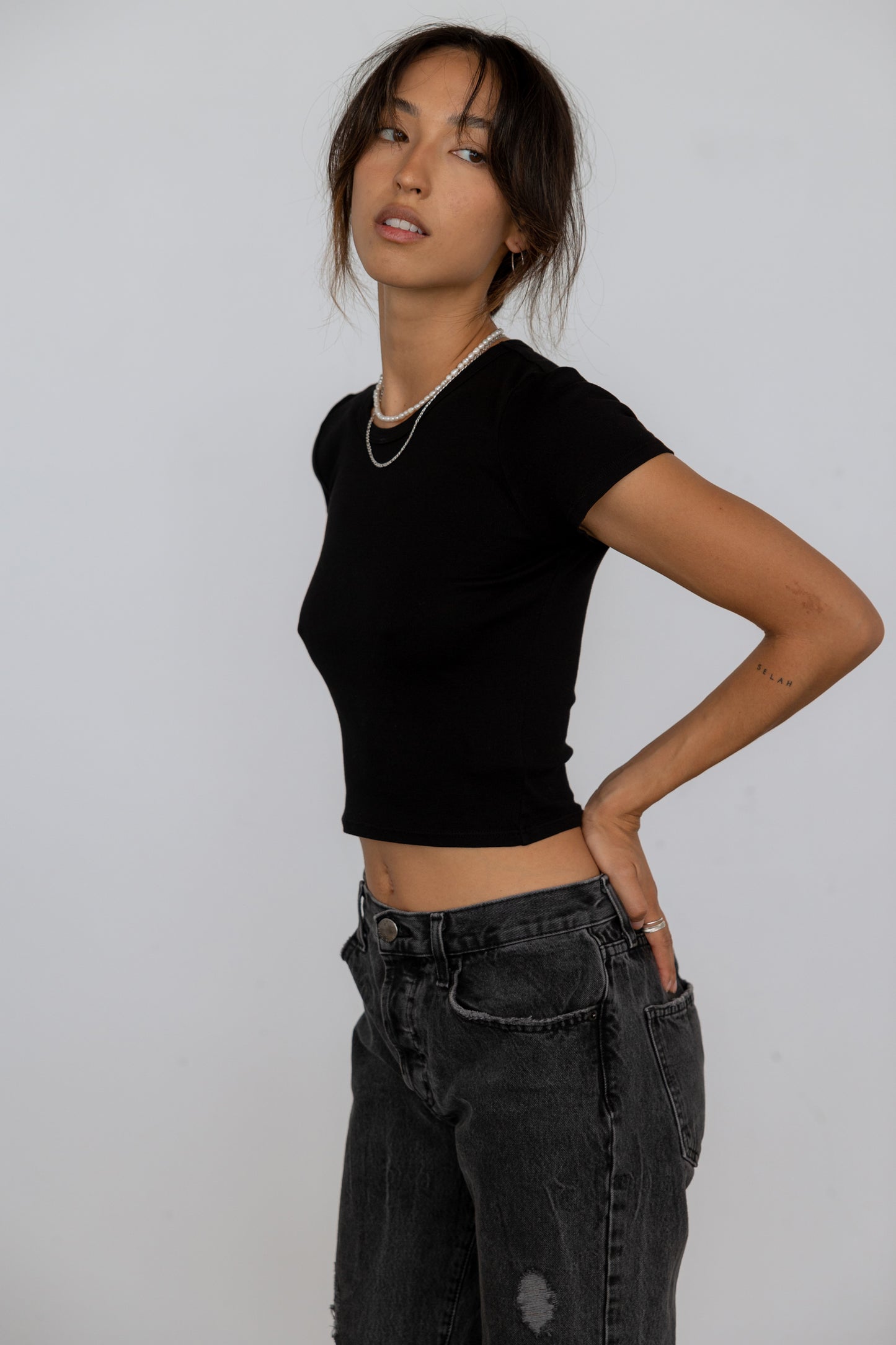 Ribbed Knit Baby Tee