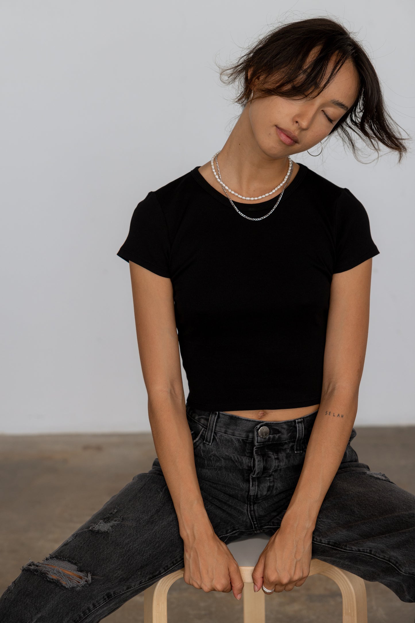 Ribbed Knit Baby Tee
