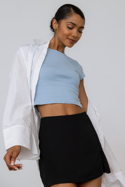Ribbed Knit Baby Tee