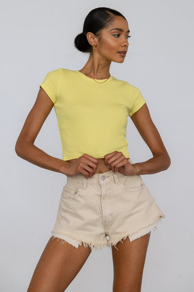 Ribbed Knit Baby Tee