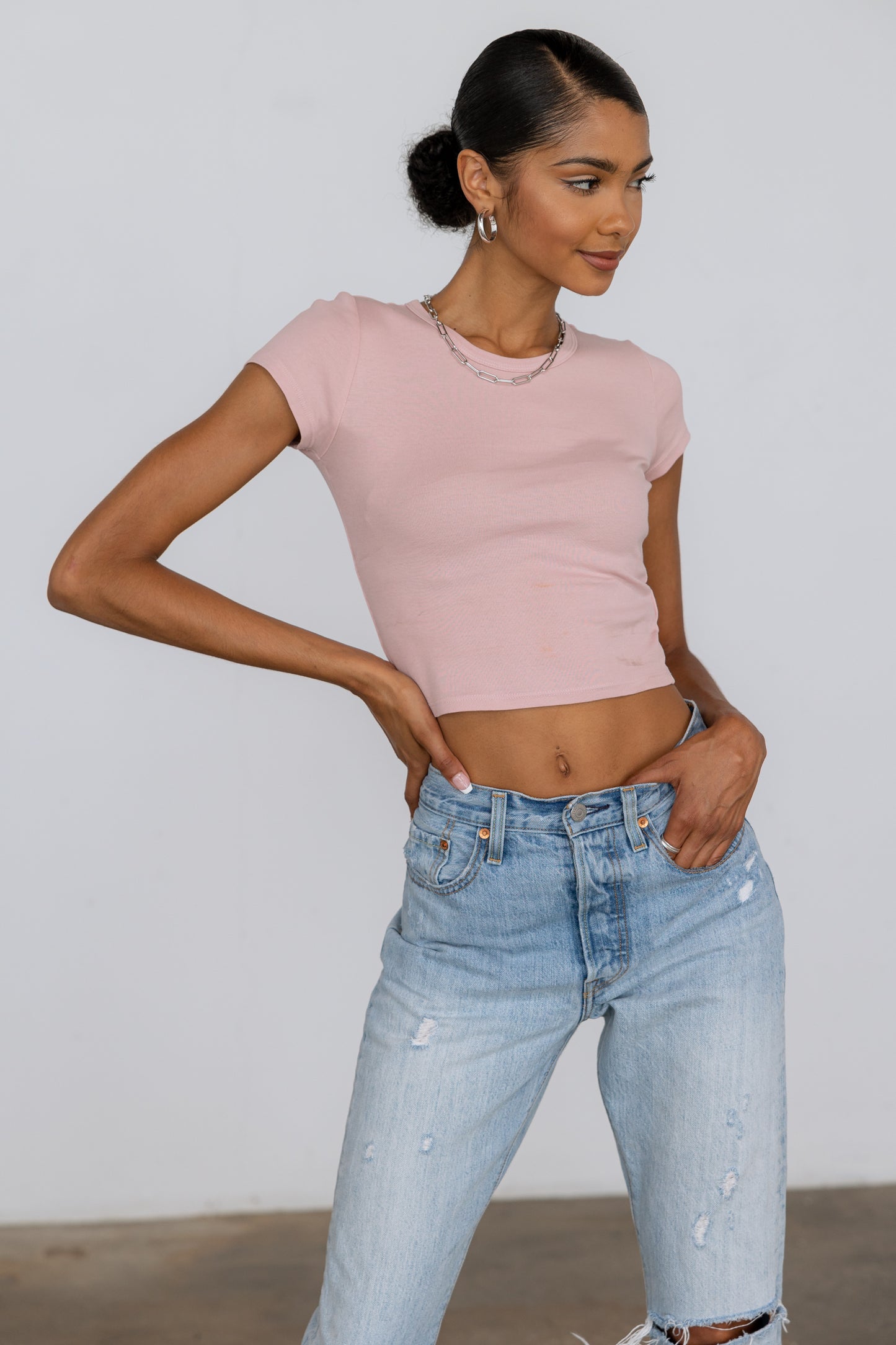 Ribbed Knit Baby Tee