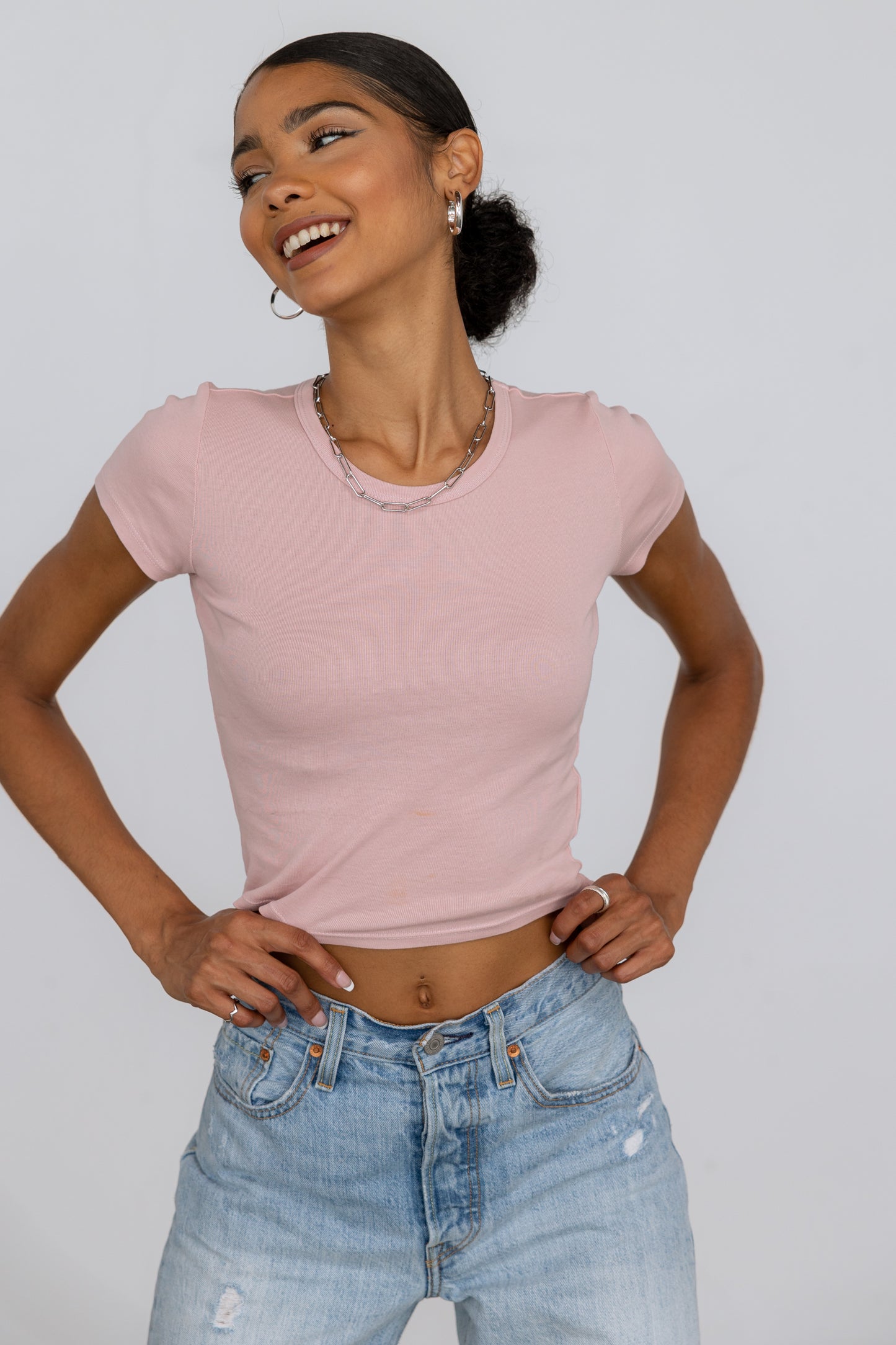 Ribbed Knit Baby Tee