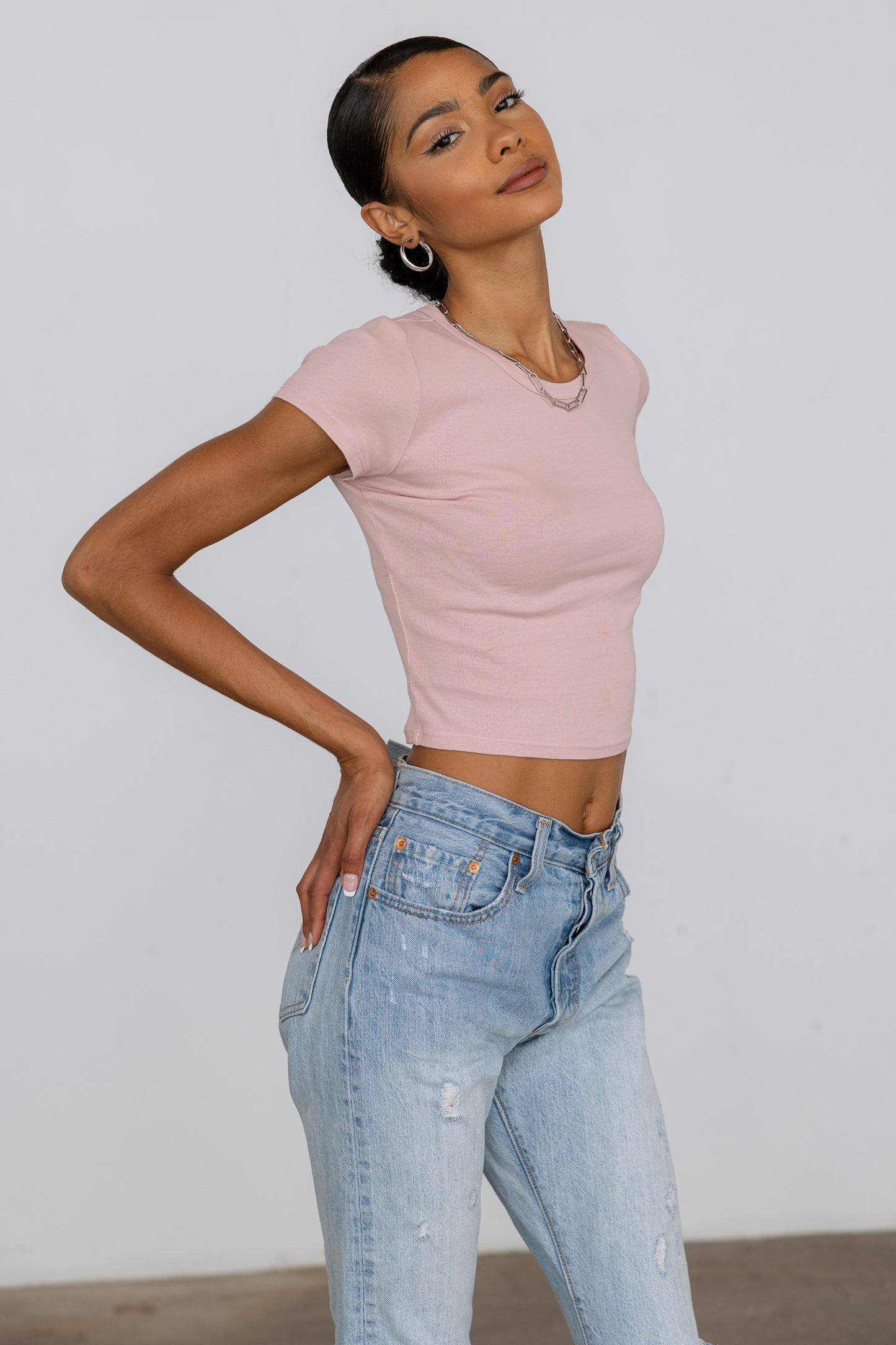 Ribbed Knit Baby Tee