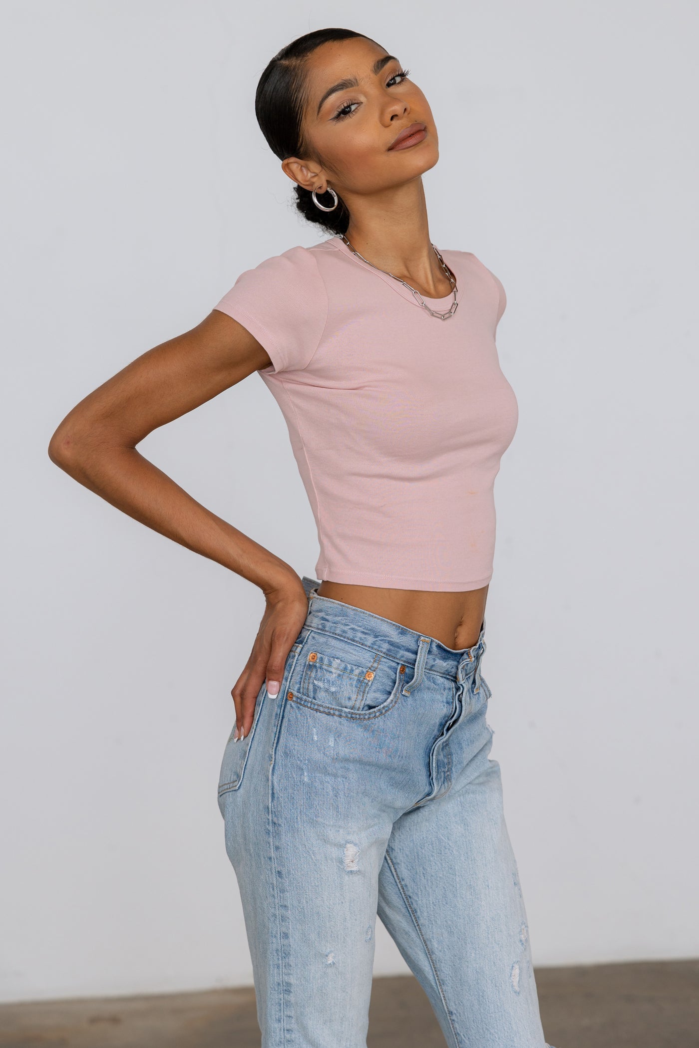 Ribbed Knit Baby Tee