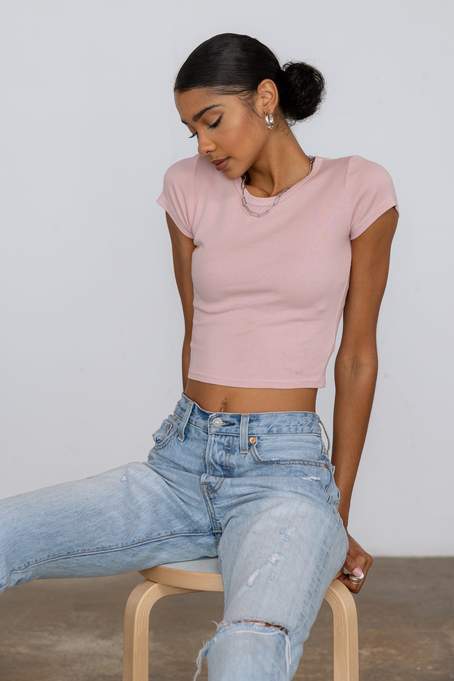 Ribbed Knit Baby Tee