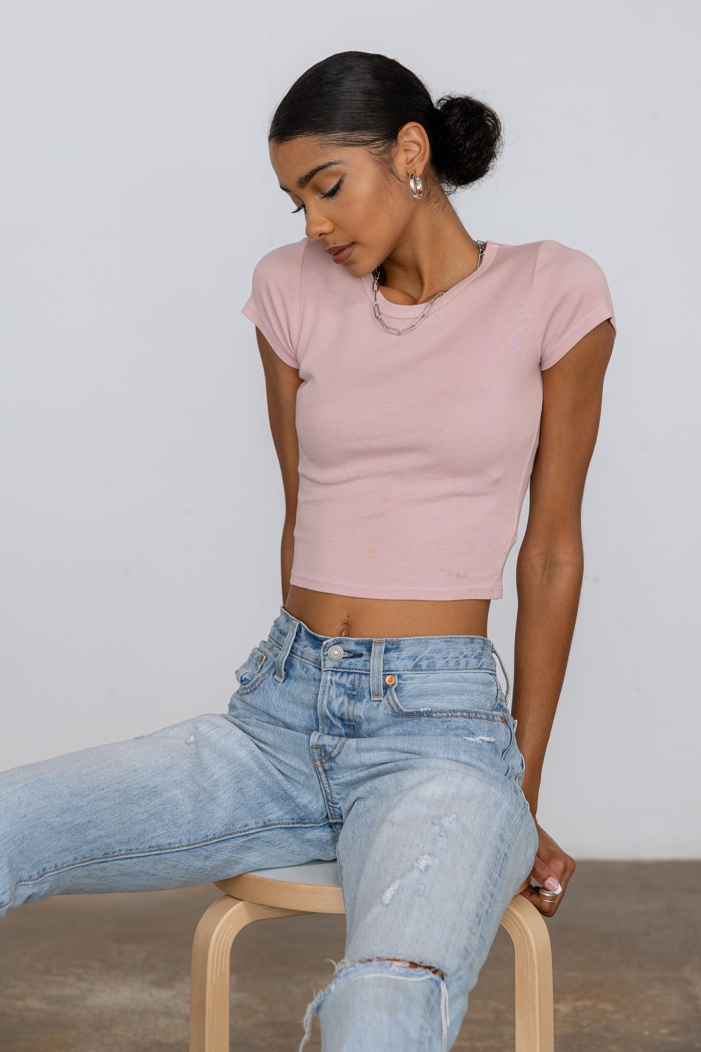 Ribbed Knit Baby Tee