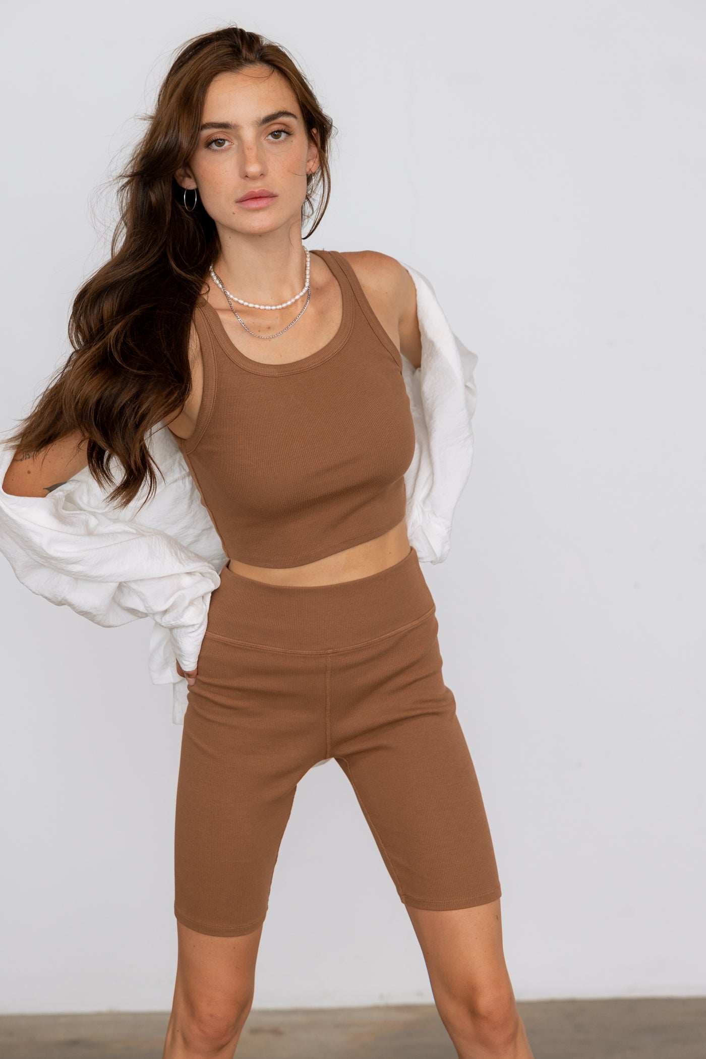 Ribbed Biker Shorts