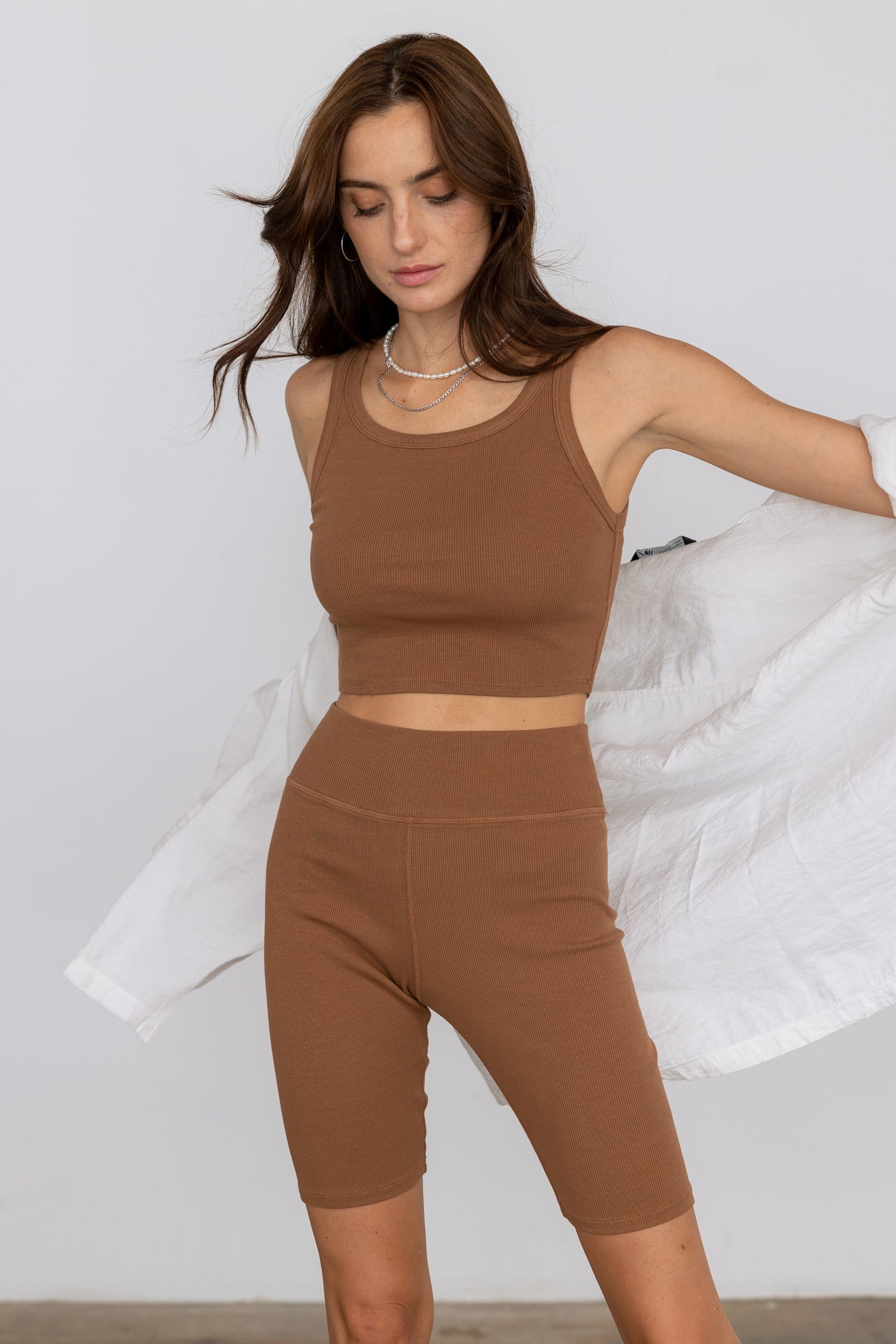 Ribbed Biker Shorts